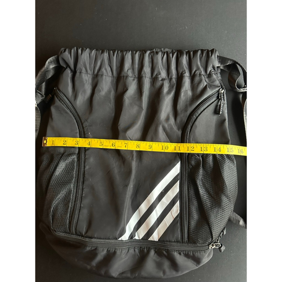 Basketball Black & White Drawstring Backpack - Picture 6 of 8
